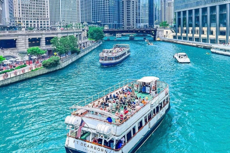 Chicago - en lyxig stadstur Lyxig stadsvandring med minibuss + arkitekturtur med flodbåt