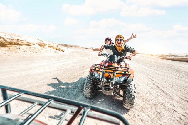 Visit From Quseer Sunset Safari ATV Quad w/ BBQ Dinner and Show in El Quseir