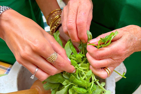 Cooking lesson: Genoese pesto made in a mortar with the World Champion Cooking class: Genovese pesto made in a mortar with the World Champion