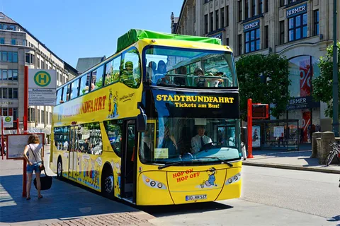 Hamburg: Hop-On Hop-Off Bus Tour Yellow Double Decker