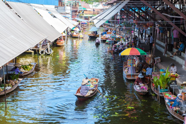 Bangkok: Railway Market, Floating Market & Elephants Tour