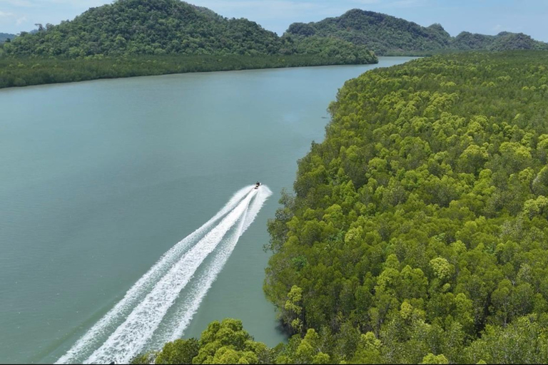 Pacchetto oro Mangrove Jet Ski Tour Video gratuito con droneOpzione moto d&#039;acqua a doppio pilota