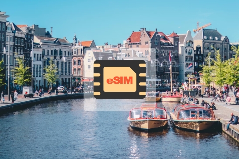 Netherlands: Europe eSim Mobile Data Plan 5GB/14 Days