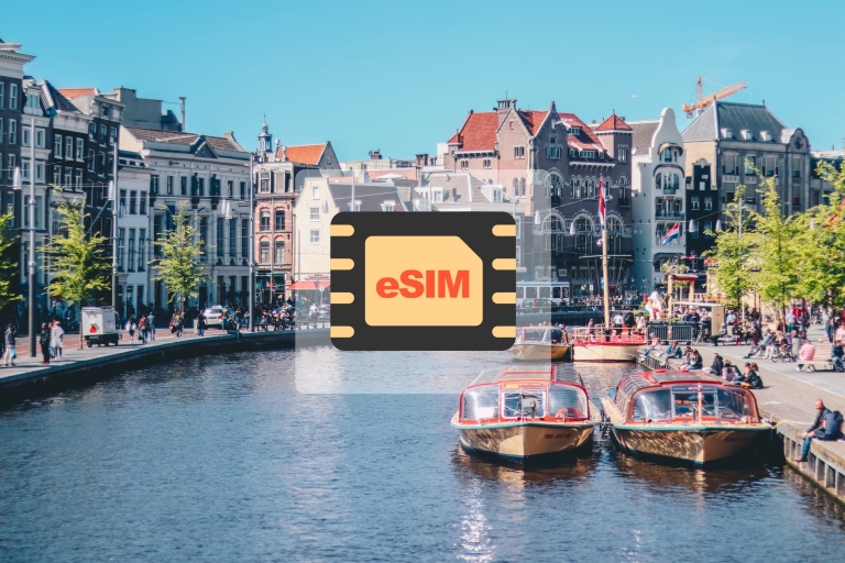 Netherlands: Europe eSim Mobile Data Plan 10GB/30 Days