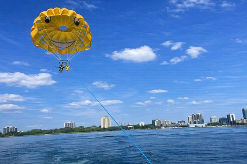 Toronto: Parasail Adventure Charter with Lake Ontario Views Double Flights - Two People Together