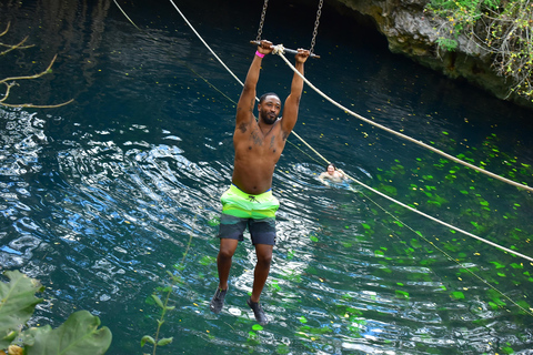 Cancun: Excursão de destaques dinâmicos com quadriciclo, cenote e tirolesaATV DUPLO DE TULUM