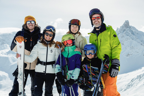 Courchevel: Heldags skidpaket för nybörjare