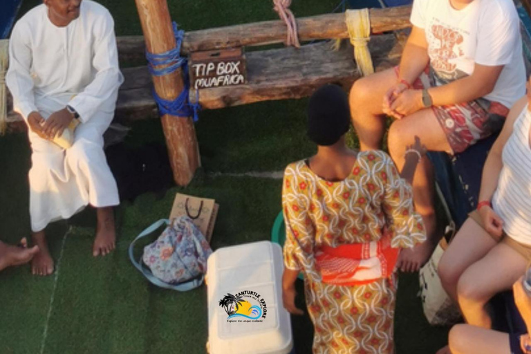 Stone town: Private Sunset Cruise with Local Music & Snacks Shared Tour with Hotel pick up and drop-off in Stone town