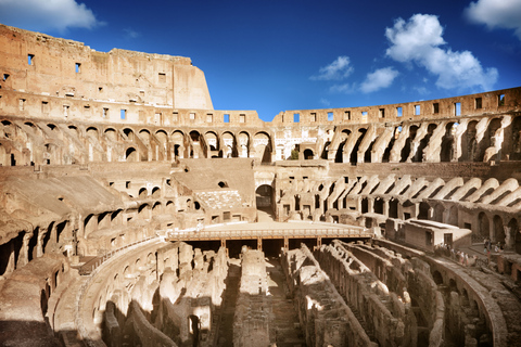 Roma: Tour del Colosseo, del Foro Romano e del Palatino con ingresso prioritarioTour di gruppo in inglese con ingresso ai gladiatori al piano dell&#039;Arena