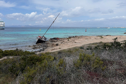 Ibiza: Formentera Boat Trip with Food, Drinks, & Bike Tour All- Inclusive Boat&Bike Tour in Formentera I Origin Edition