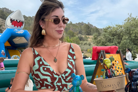 Alicante: Fluid Painting Workshop – Create Your Own Art Create a Bear Set - 23 cm Bear + Mini Bear Key Ring