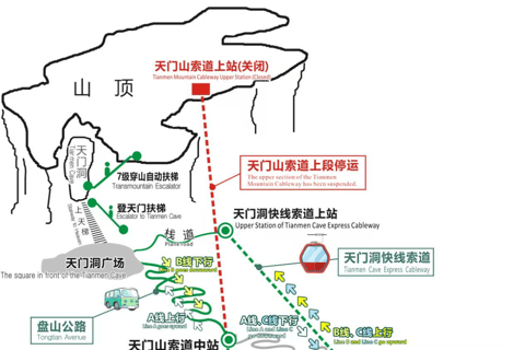 Zhangjiajie Tianmen Mountain Ticket: Cableway & Escalator Zhangjiajie：Tianmen Gate ticket (Line A), cable car