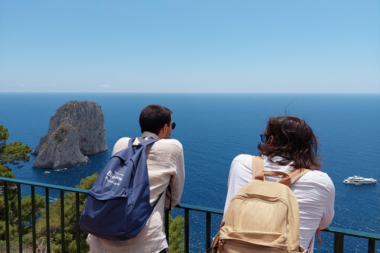 Depuis Sorrente : Excursion d'une journée à Capri et Anacapri avec la Grotte BleueVisite de Capri en espagnol