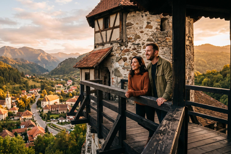 Bucharest : Tour Transylvania-Bran Castle, Peles & Wednesday Audio guide in 24 languages