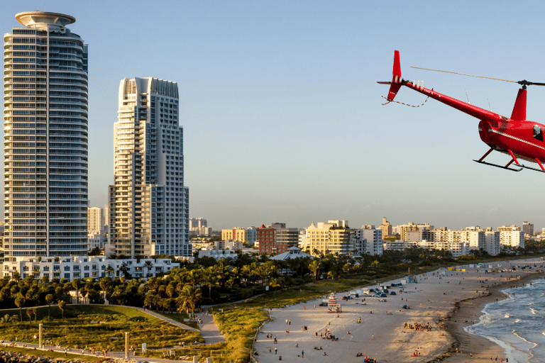 Miami: South Beach: Tour particular de 30 minutos em um helicóptero de luxo