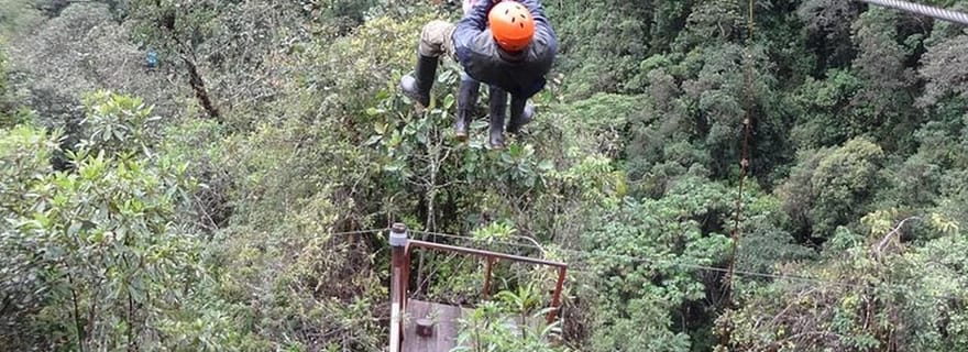 Baños : Zipline dans la canopée au parc d'aventure de Puntzan