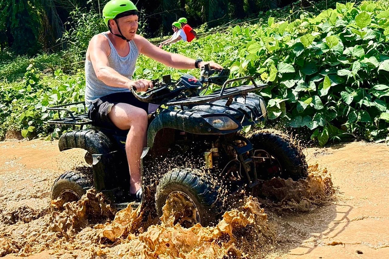 From Khao Lak: ATV & Rafting with Waterfall and Temple Visit From Khao Lak: Rafting 9 km. + ATV + Waterfall + Temple