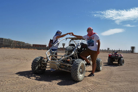 Hurghada: Quad Bike, Buggy, Jeep Safari, giro in cammello e cenaServizio di prelievo in hotel a hurghada