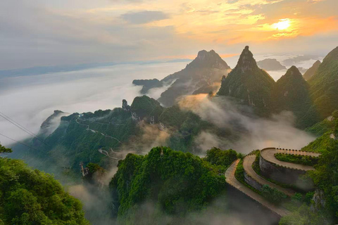 Tianmen Mountain Afternoon Tour & Optional Fox Fairy Show Option A: Tianmen Ticket + Transfers