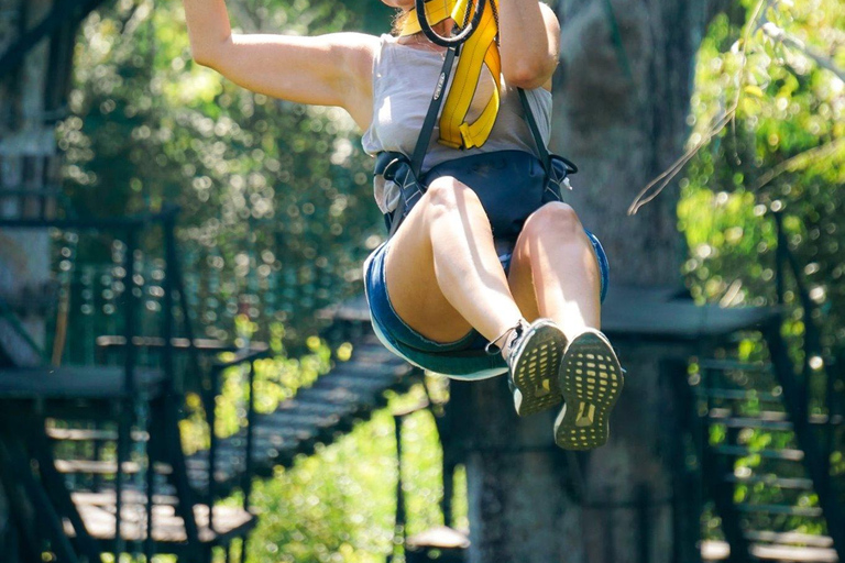 Angkor Zipline- och tempeltur med solnedgångDelning av turer