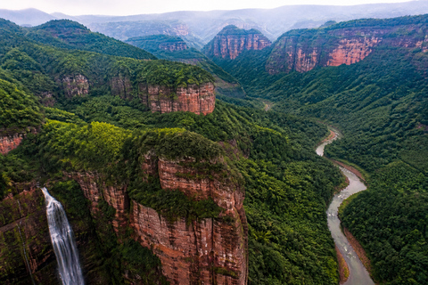 Guizhou: Chishui Danxia Scenic Area Tickets Chishui Waterfall: Shuttle + Elevator + Dome Cinema