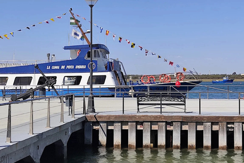 Huelva-Punta Umbria Bike Sightseeing Tour and Cruise Tour Huelva-Punta Umbria Sightseeing Tour and Boat Ride