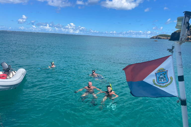 No1Sxm Demi-journée de plongée en apnée et de navigation au coucher du soleil