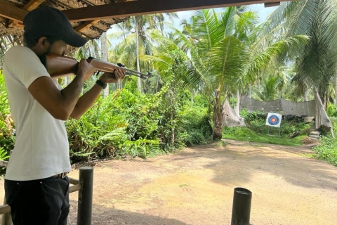 Tiro con rifle de aire comprimido en Negombo