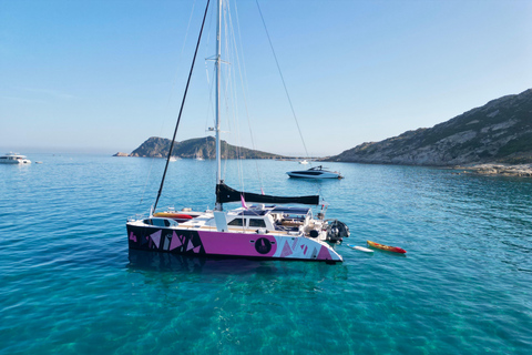 Côte d'Azur: Evening Catamaran Cruise with Aperitif Evening Catamaran Cruise from Cavalaire