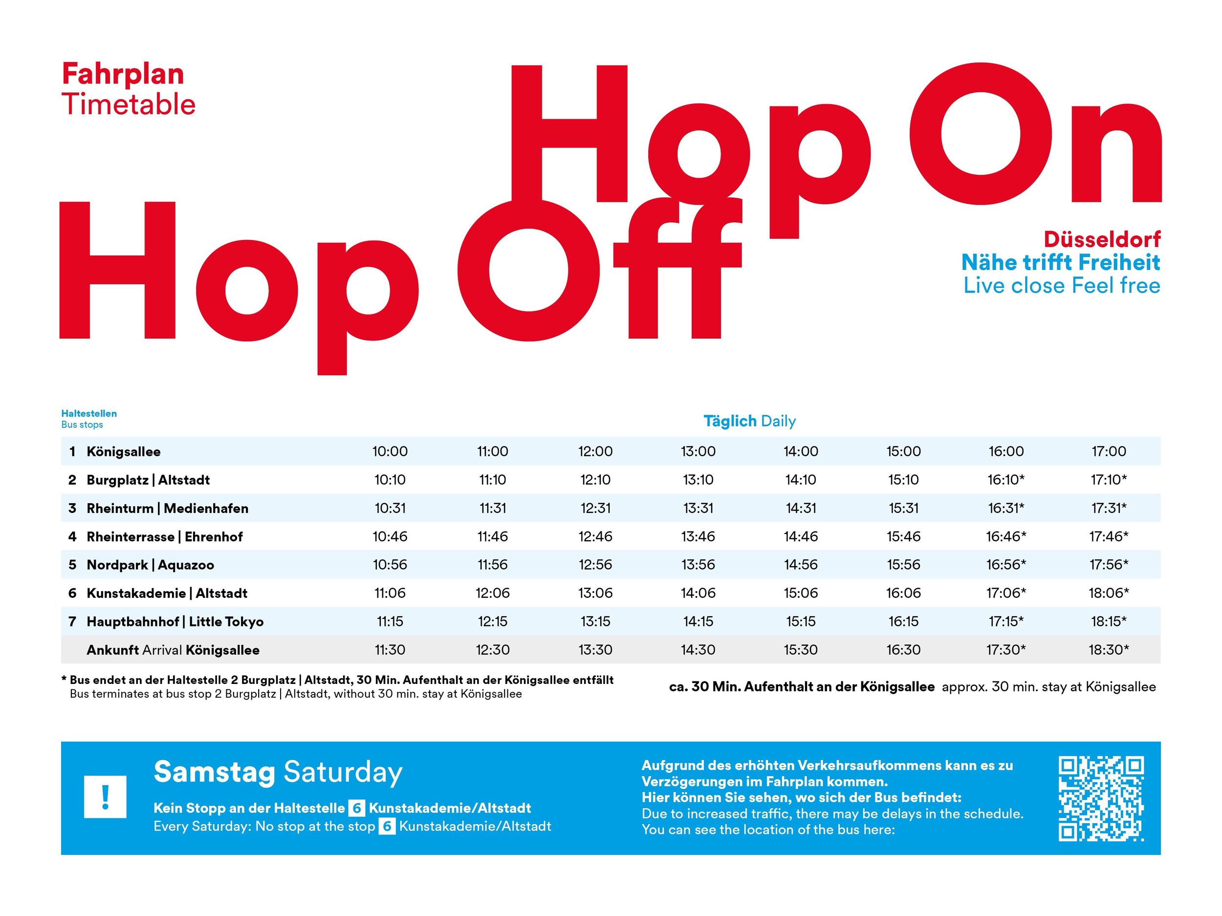 Düsseldorf: 24-Stunden-Hop-On-Hop-Off-Ticket