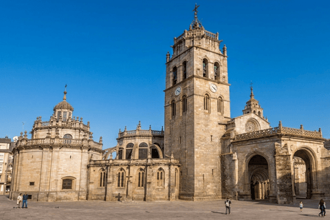 Solar Eclipse in Galicia with Lugo and Roman Wall from Santiago