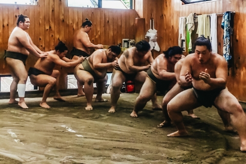 Tokio: bezoek aan de ochtendtraining van sumoworstelaars
