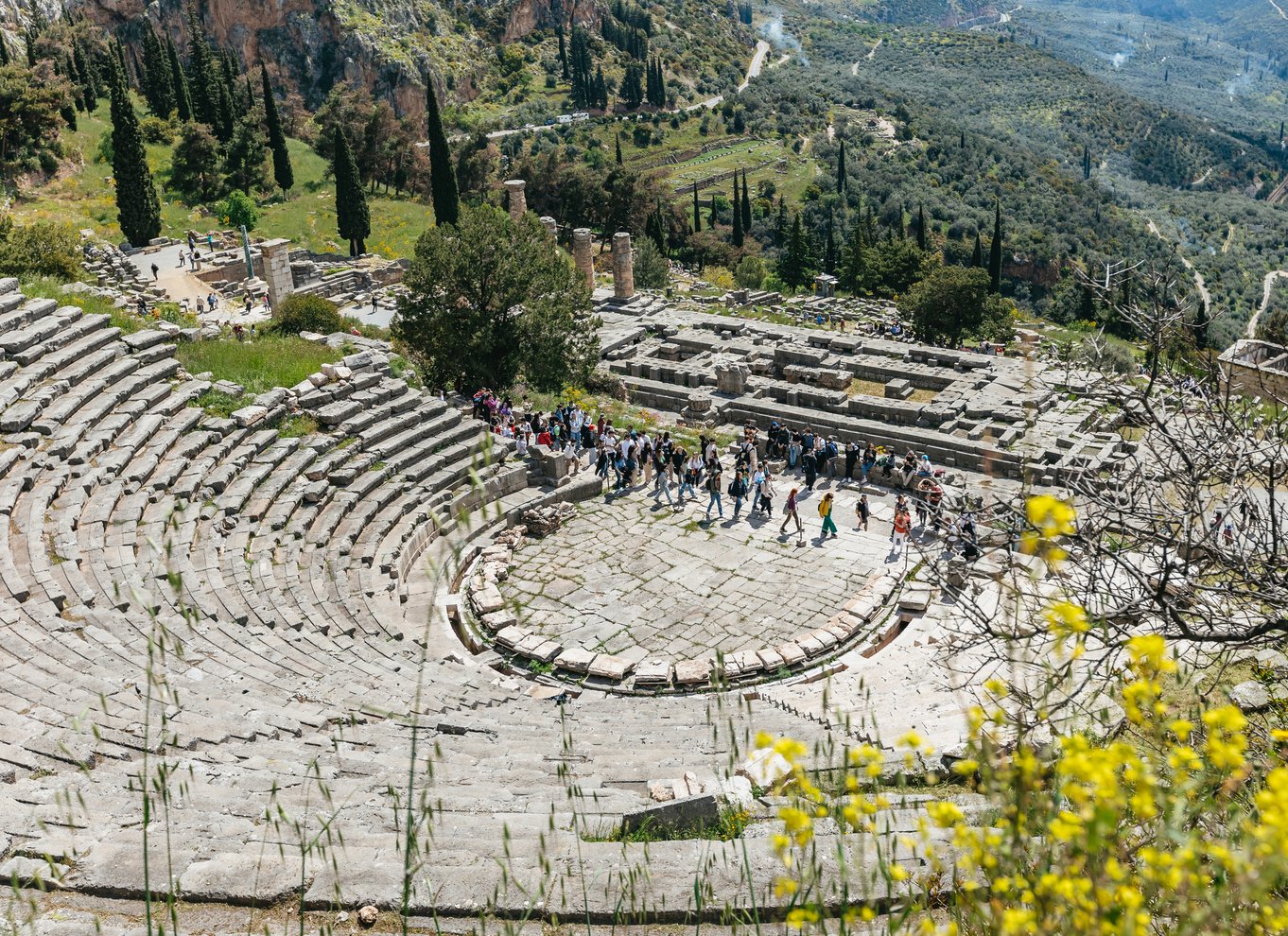 Fra Athen: Dagsudflugt til Delfi & Arachova med audioguide