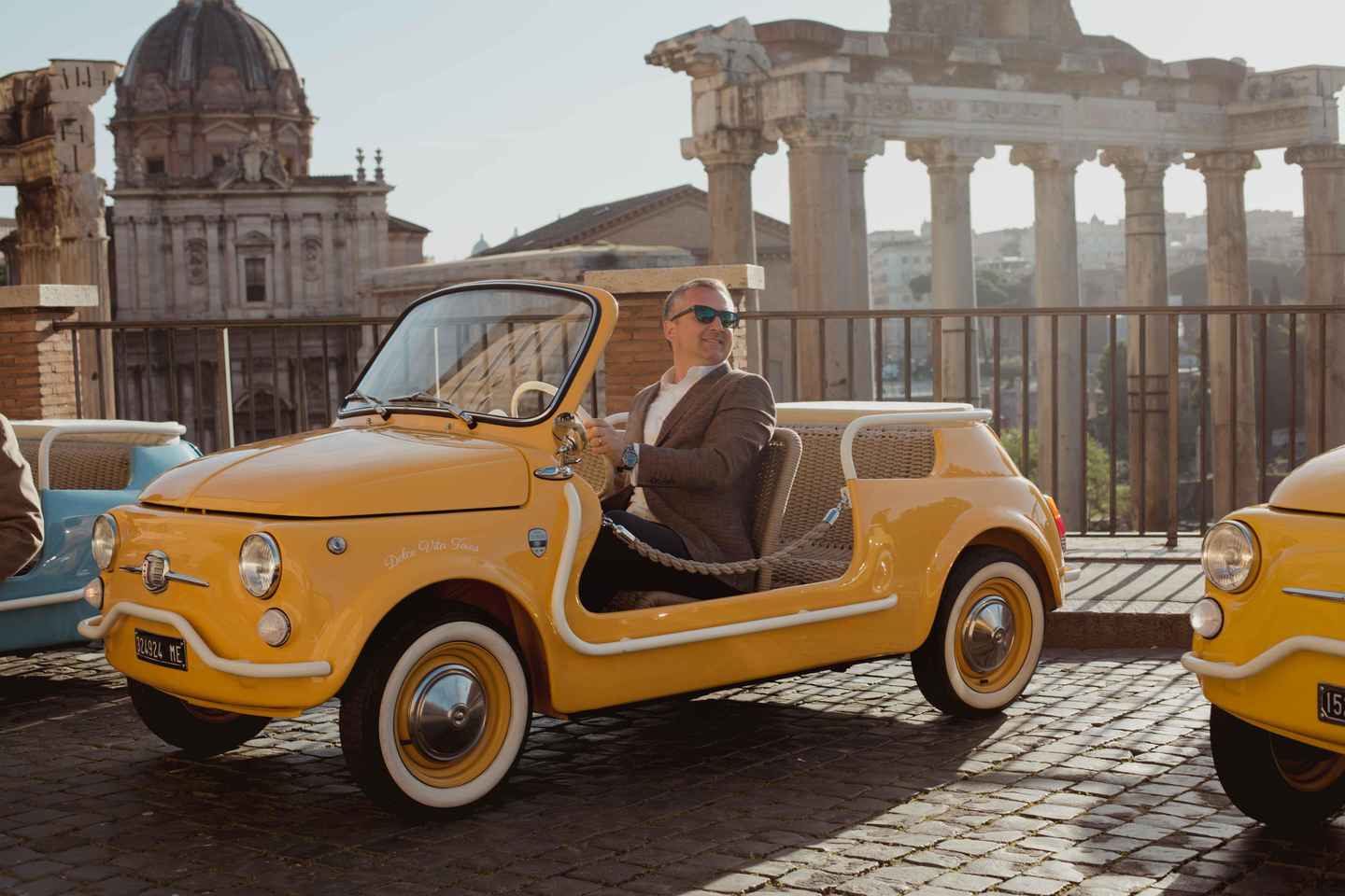 Rome: Vintage Electric Cabriolet Private Driving Tour