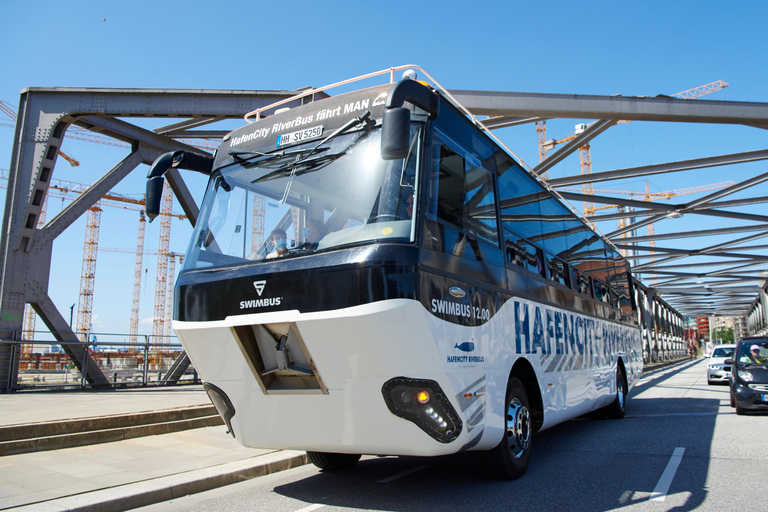 Hamburgo: Ingresso de ônibus anfíbio fluvial e terrestre