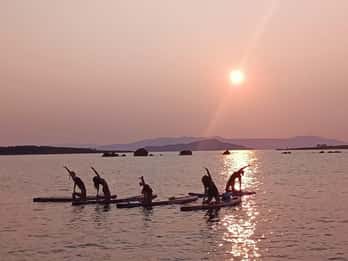 Chania: Morning or Sunset Stand-up Paddleboard Pilates