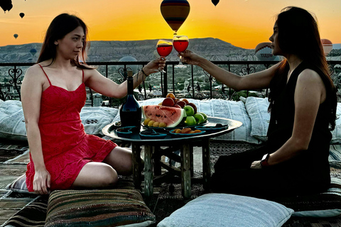 Cappadocia: Terrace Photo Spot With Balloon Flight View Basic Photography