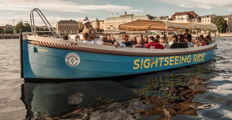Stockholm: City Sightseeing Open Electric Boat Tour w/Guide
