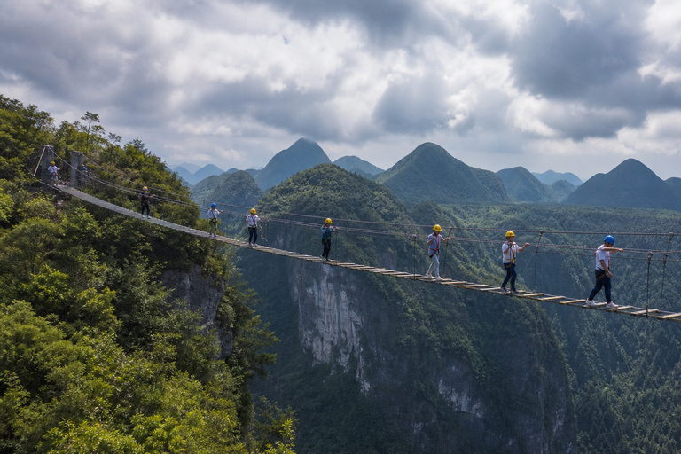 Zhangjiajie: Qixing Mountain Tickets & Adventure Options Cliff Hammock Via Ferrata Route