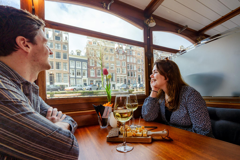 Amsterdam: Lyxig ost- och vinkryssning med obegränsade drinkar