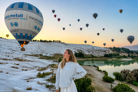 Pamukkale: Sunrise Hot Air Balloon Flight w/Certificate Private Pamukkale Hot Air Balloon Ride