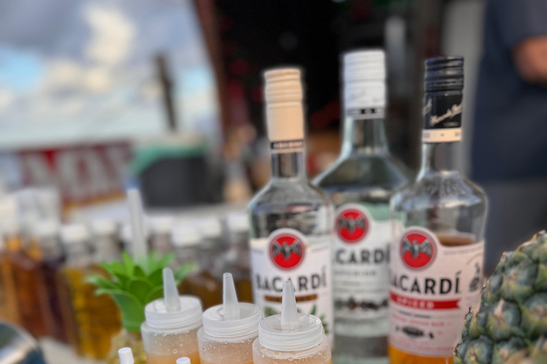 Make Piña Colada in a private rooftop in "La Perla"