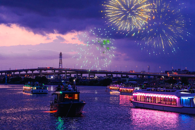 Tokyo:Adachi/Sumida Fireworks Exclusive Cruise & Show & Meal 【Sina Boat No 2】Adachi River Fireworks Cruise:Show&Sukiyaki
