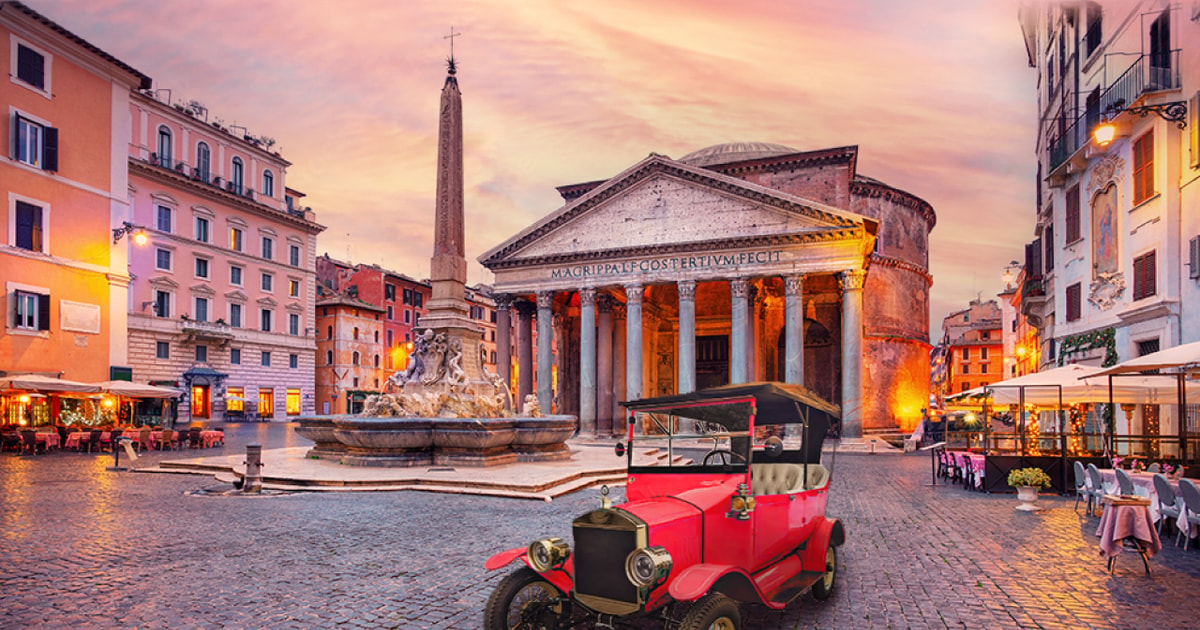 Rome: Imperial E-Car Rental with an assistant | GetYourGuide