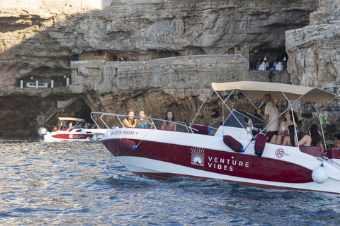 Polignano Sea Caves: Boat Tour with Snorkeling & Aperitif Sea Caves Boat Tour from San Vito