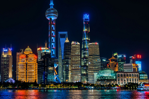Shanghai:VIP Huangpu Night Cruise with Guide & Bund Views. VIP Viewing Deck with Live Guided Commentary