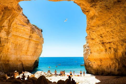 Lisbon: Day Trip to Algarve Benagil Caves, Cliffs &Boat Tour Small Group Tour - Best Deal!