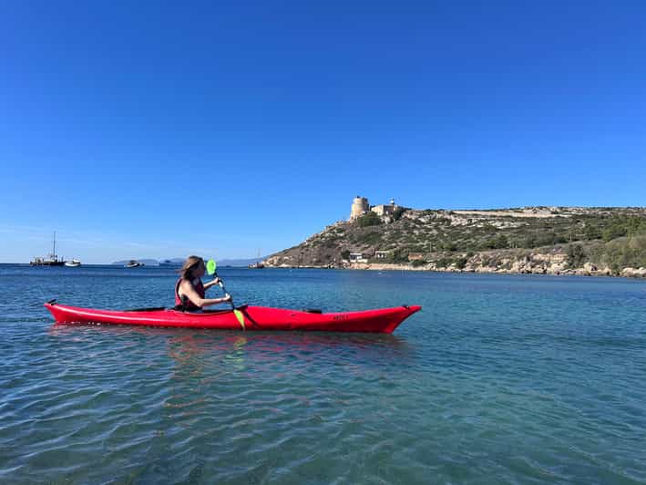 Cagliari: Devil's Saddle Kayak Tour and Snorkeling