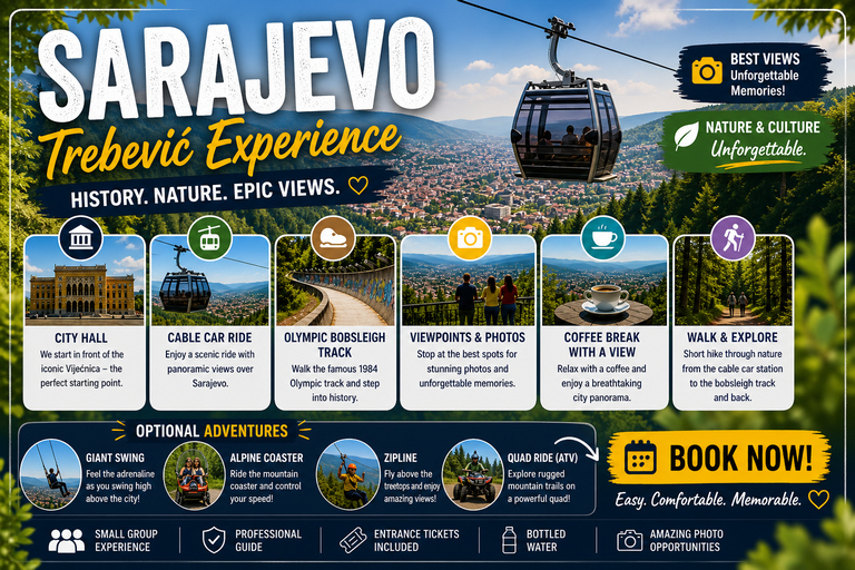 Sarajevo: Cable Car, Trebević Mountain, Bobsleigh Track