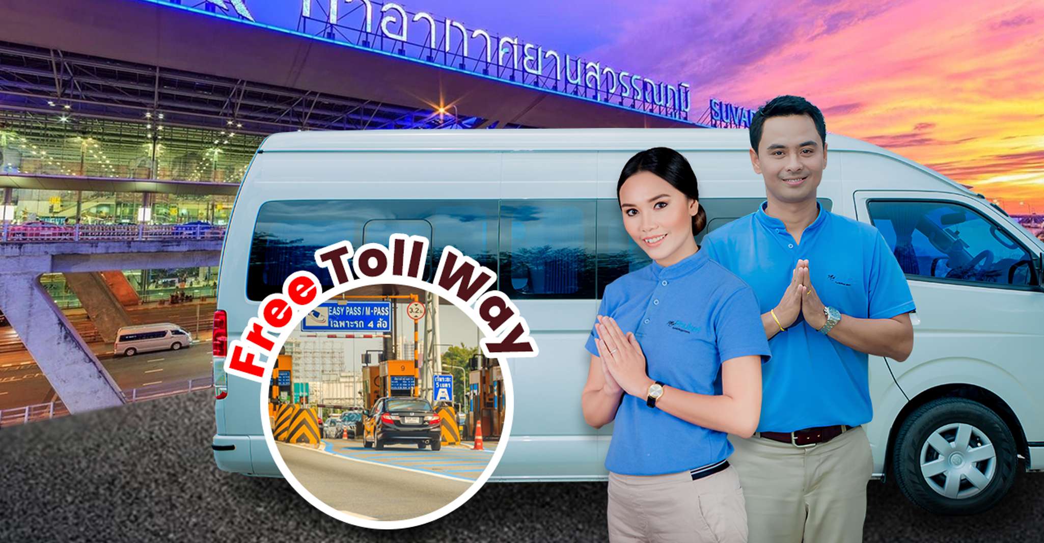 Bangkok Airport: Private Hotel Transfer Free Tollway